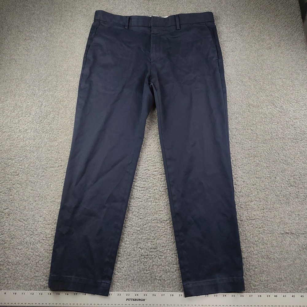 Banana Republic Chinos Mens 36x28 Aiden Slim Fit Navy Rapid Movement EUC